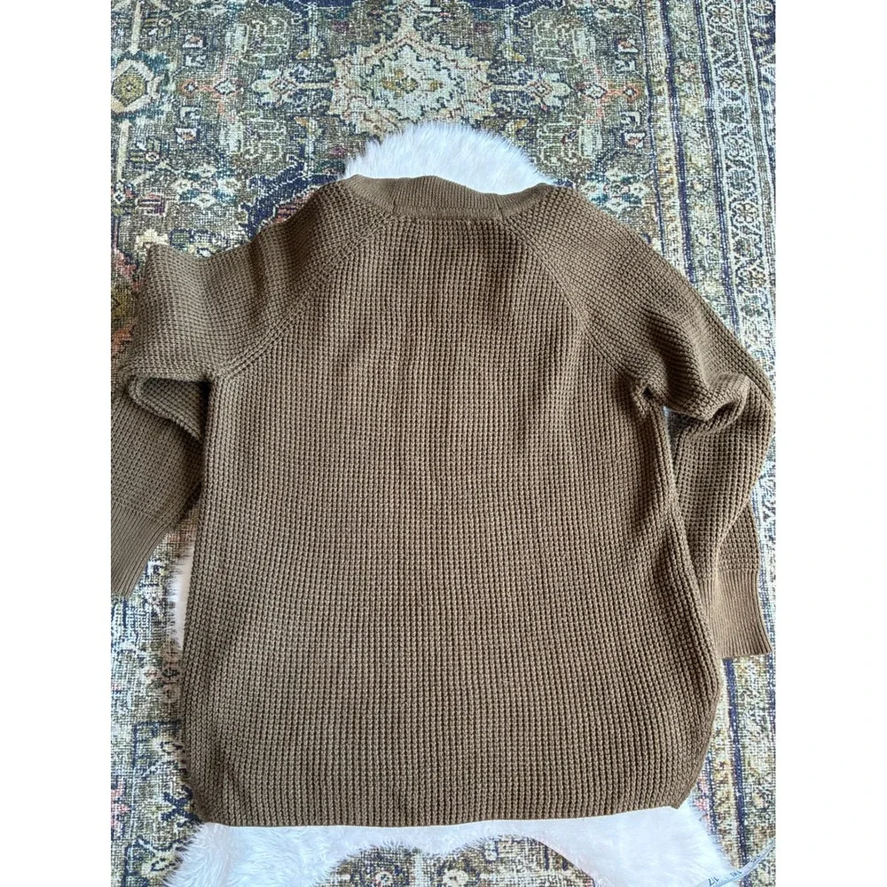 Michael Kors Womens Brown Waffle Knit Turtleneck Sweater‎ Pullover M